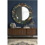Artavessa Modern UV Baskılı MDF Çerçeveli Yuvarlak Duvar Aynası - ARTMDFMRR9