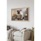 Artavessa Tek Parça Ahşap Çerçeve Görünümlü Köpek Baskılı MDF 20x30 cm Tablo - Model 51, 20 x 30
