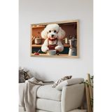 Artavessa Tek Parça Ahşap Çerçeve Görünümlü Köpek Baskılı MDF 48x33 cm Tablo - Model 19, 33 x 48