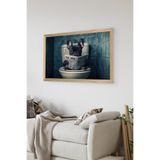 Artavessa Tek Parça Ahşap Çerçeve Görünümlü Köpek Baskılı MDF 48x33 cm Tablo - Model 40, 33 x 48