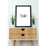 Artavessa Tek Parça Çerçeve Görünümlü Yazılı Mdf Tablo "Smile"