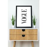 Artavessa Tek Parça Çerçeve Görünümlü Yazılı Mdf Tablo "Vogue"