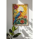 Artavessa Tek Parça Gerçek Ham Ahşap Çerçeveli Mosaic Temalı Tablo - Model 22, 50 x 70