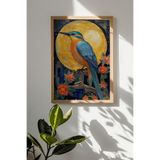 Artavessa Tek Parça Gerçek Ham Ahşap Çerçeveli Mosaic Temalı Tablo - Model 3, 50 x 70