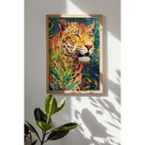 Artavessa Tek Parça Gerçek Ham Ahşap Çerçeveli Mosaic Temalı Tablo - Model 34, 50 x 70