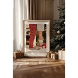 Artavessa Tek Parça Gerçek Ham Ahşap Çerçeveli Yılbaşı(New Year) Temalı Tablo - Model 101, 33 x 48