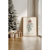 Artavessa Tek Parça Gerçek Ham Ahşap Çerçeveli Yılbaşı(New Year) Temalı Tablo - Model 110, 50 x 70
