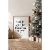 Artavessa Tek Parça Gerçek Ham Ahşap Çerçeveli Yılbaşı(New Year) Temalı Tablo - Model 111, 50 x 70