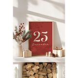 Artavessa Tek Parça Gerçek Ham Ahşap Çerçeveli Yılbaşı(New Year) Temalı Tablo - Model 24, 50 x 70