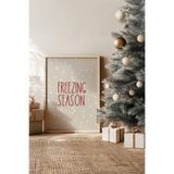 Artavessa Tek Parça Gerçek Ham Ahşap Çerçeveli Yılbaşı(New Year) Temalı Tablo - Model 27, 50 x 70