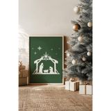 Artavessa Tek Parça Gerçek Ham Ahşap Çerçeveli Yılbaşı(New Year) Temalı Tablo - Model 31, 50 x 70