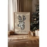 Artavessa Tek Parça Gerçek Ham Ahşap Çerçeveli Yılbaşı(New Year) Temalı Tablo - Model 37, 50 x 70