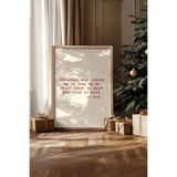 Artavessa Tek Parça Gerçek Ham Ahşap Çerçeveli Yılbaşı(New Year) Temalı Tablo - Model 41, 33 x 48