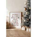 Artavessa Tek Parça Gerçek Ham Ahşap Çerçeveli Yılbaşı(New Year) Temalı Tablo - Model 43, 50 x 70