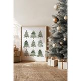 Artavessa Tek Parça Gerçek Ham Ahşap Çerçeveli Yılbaşı(New Year) Temalı Tablo - Model 47, 33 x 48