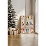 Artavessa Tek Parça Gerçek Ham Ahşap Çerçeveli Yılbaşı(New Year) Temalı Tablo - Model 50, 33 x 48