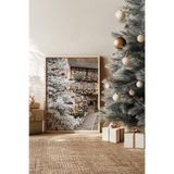Artavessa Tek Parça Gerçek Ham Ahşap Çerçeveli Yılbaşı(New Year) Temalı Tablo - Model 51, 50 x 70