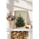 Artavessa Tek Parça Gerçek Ham Ahşap Çerçeveli Yılbaşı(New Year) Temalı Tablo - Model 64, 50 x 70