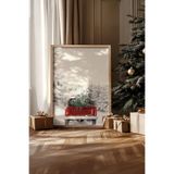 Artavessa Tek Parça Gerçek Ham Ahşap Çerçeveli Yılbaşı(New Year) Temalı Tablo - Model 73, 50 x 70