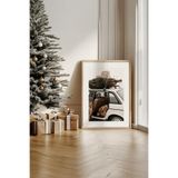 Artavessa Tek Parça Gerçek Ham Ahşap Çerçeveli Yılbaşı(New Year) Temalı Tablo - Model 74, 50 x 70