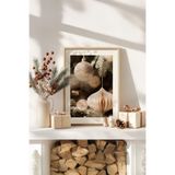 Artavessa Tek Parça Gerçek Ham Ahşap Çerçeveli Yılbaşı(New Year) Temalı Tablo - Model 80, 33 x 48