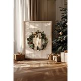 Artavessa Tek Parça Gerçek Ham Ahşap Çerçeveli Yılbaşı(New Year) Temalı Tablo - Model 93, 50 x 70