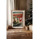 Artavessa Tek Parça Gerçek Ham Ahşap Çerçeveli Yılbaşı(New Year) Temalı Tablo - Model 97, 50 x 70