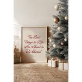 Artavessa Tek Parça Gerçek Ham Ahşap Çerçeveli Yılbaşı(New Year) Temalı Tablo - Model 99, 50 x 70