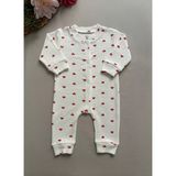 Artci Collection Bebek Tulum - Kalpli - Kırmızı Kalpli - 0 - 3 Ay