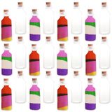 ArtCreativityTM Mantarlı Plastik Kum Sanatı Şişeleri - Kum Sanatı için 24-2 Oz Şeffaf Konteyner Paketi, Şişede Mesaj, Düğün Davetiyeleri, Çocuklar için Eğlenceli Sanat ve El Sanatları Malzemeleri - Kum