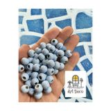 Artdeco 100 Adet 10 Mm Bebek Mavi Ahşap Boncuk -