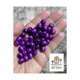 Artdeco 100 Adet 10 Mm Özel Renk Deep Purple Ahşap Boncuk -