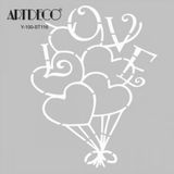 Artdeco 116 Kalp Balon 30x30 cm Stencil Boyama Şablonu