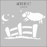 Artdeco 122 Kuzu 30x30 cm Stencil Boyama Şablonu