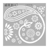 Artdeco 129 Şal Deseni 30x30 cm Stencil Boyama Şablonu