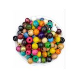 Artdeco 14 mm Karışık Renk Ahşap Boncuk ( 50 Gram ort 60 Adet )