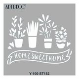 Artdeco 30x30 cm Güzel Evim 182 Stencil Boyama Şablonu