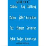 Artdeco A4 Mutfak Yazıları 205 Stencil Boyama Şablonu