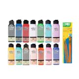 Artdeco Akrilik Boya 140 ml 14'lü Set + Fanart 7'li Fırça Seti