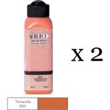 Artdeco Akrilik Boya 2'li 140 ml Renk Seçmeli Canlı ve Pastel - Terracotta