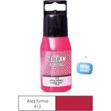 Artdeco Ateş Kırmızı Metalik Boyutlu Boncuk Boya 60ML Yeni Seri