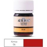 Artdeco Cam Boyası 25 ml Kırmızı 06 Şeffaf Vitray Sanat Boyası
