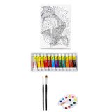 Artdeco Desenli Tuval 30X40 Deniz Altı Balığı Fanart Academy Akrilik Boya Seti 12 Renk X 12Ml