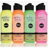 Artdeco Neon Akrilik Boya Seti 4x140 ml Canlı Fosforlu Renkler Sanat ve Hobi Kullanımı