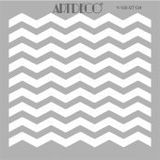 Artdeco Zig Zag 134 30x30 cm Stencil