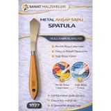 Artdesign Özel Yan Kesik Spatula Paslanmaz Metal Ahşap Saplı