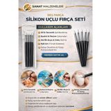 Artdesign Silikon Fırça Seti, Hobi, Çömlekçilik, Heykeltraş, Kabartma, Tırnak Sanatı-küçük ince uçlu 5Ad