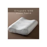 ARTE BEDDİNG Ortopedik Visco Yastık, Çift Taraflı Boyun Destekli Visco Yastık, %100 Visco Ergonomik Yastık