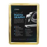 Arte Display A4 Altın Görünümlü Alüminyum Çerçeve 5li Paket