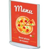 Arte Display A6 Oval Tabanlı Masaüstü Şeffaf Föylük Broşürlük Fiyatlık 100LÜ Paket